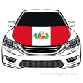 Peru Flag Car Hood flag 100% Elastic Fabrics 100*150cm